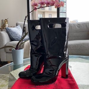 Christian Louboutin Patent Leather Boots Sz 36.5